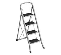 Echelle, Verrou de Sécurité, Facile à Ranger, Charge 150 kg, Gris Tourterelle