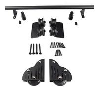 Échelles à rails coulissants robustes， Kit de quincaillerie for échelle coulissante noir, plusieurs tailles(3.3ft/100cm Track Kit)