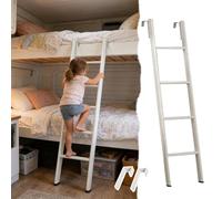 Échelles de Lit Échelle Lit Superposé Double Enfant/Adulte Dans Camping-car - Échelle D'accès Intérieure Blanche Mezzanine Pieds Antidérapants Crochet, Marchepied Métallique(120cm/47")