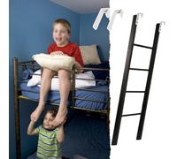 Échelles de Lit Échelle Noire pour Lits Superposés Jumeaux (adultes Et Enfants) pour Dortoir, Escabeau de Sécurité en Métal, Échelle pour Lits Superposés avec Crochet pour Camping-car(145cm/57")