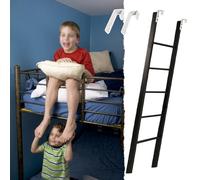 Échelles de Lit Échelle Noire pour Lits Superposés Jumeaux (adultes Et Enfants) pour Dortoir, Escabeau de Sécurité en Métal, Échelle pour Lits Superposés avec Crochet pour Camping-car(150cm/59")