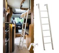 Échelles de Lit Échelle pour Lits Superposés de Camping-car avec Pieds Antidérapants et Crochet, Échelle Métallique Courte pour Lits Superposés Jumeaux(185cm/73")