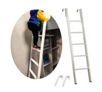 Échelles de Lit Échelle pour Lits Superposés Jumeaux, Échelles Métalliques pour Lits Superposés de Camping-car, Dortoir, Mezzanine, Escabeau Court de Remplacement/ Échelle de Lit avec Crochet(150cm/59