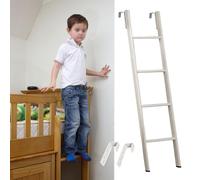 Échelles de Lit Échelle pour Lits Superposés Jumeaux, pour Dortoir, Ferme, Maison, Échelle Métallique pour Lits Superposés Enfants/Adultes avec Pieds Antidérapants, Remplaçable(145cm/57")