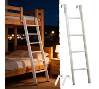 Échelles de Lit Échelle Réglable pour Lit Superposé Simple 116/130/140/150/160/170/180/185 cm, Échelle de Rechange Lit Superposé Camping-car Crochets, Marchepied Métallique(120cm/47")