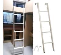Échelles de Lit Échelle Réglable pour Lits Superposés Jumeaux, Échelle Métallique pour Lits Superposés de Camping-car avec Crochet, Escalier de Grenier Gain de Place pour Dortoir Scolaire(130cm/50")