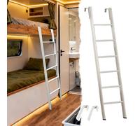 Échelles de Lit Échelle Réglable pour Lits Superposés Jumeaux, Échelle pour Lits Superposés de Camping-car avec Pieds Antidérapants et Crochet, Escalier de Grenier Court Et Peu Encombrant(185cm/73")