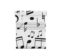 Échelles de Notes de Musique Noire, Sac de Rangement pour Femmes, Portefeuille supérieur à Presser, Petit Porte-Monnaie, Pochette de Changement