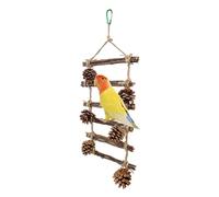 Échelles D'Oiseaux Pour Perroquets,Ornements de Perchoir en Bois Naturel Amusants,Jouet Échelle pour Cage à Oiseaux - Pour Perruches Inséparables Conures et Calopsittes pour Maison Intérieur Extérieur