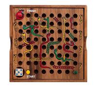 Echelles Et Serpents En Bois - Jeu De Voyage 2 A 4 Joueurs, Des 4 Ans