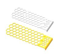 Échelles Flottantes Abeilles, 2 Pièces Île Flottante pour Abeilles en Forme De Ruche pour Boire, Équipement pour Nourrir Les Abeilles pour Bain d'oiseaux, Papillon (Jaune + Blanc)