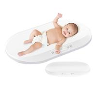 Échelles pour bébé pour peser, 55x32x4cm Échelle numérique pour bébé avec du ruban de mesure rétractable de 1, 5 m, jusqu'à 40 kg, échelle du nourrisson alimenté par batterie pour chatons chiots pour