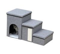 Échelles Pour Chiens - Marches Pliantes Pour Chiens Avec Conteneur | Marches Pour Faire Des Chiens Sur Le Lit | Organisateur De Stockage Doux Et Stable Cat Steps | Boîte De Rangement Pour Marches Pour