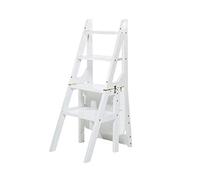échelles pour la Maison, Escabeau Polyvalent en Bois, Chaise Pliante à Double Usage(#4)