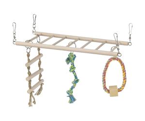 échelles suspendu sur cordes en bois pour rongeur Trixie Beige TU
