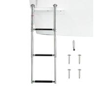 Échelles Télescopiques - 3 Marches en Acier Inoxydable Extensible - Échelle Télescopique pour Bateau et Yacht - pour Femmes Hommes Bateau Piscine
