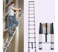 Échelles Télescopiques 5m, Escabeau Aluminium Telescopique Escabeau Extensible - Réglage de la Hauteur Libre, Charge Maximale 150kg