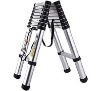 Échelles télescopiques Échelle extensible polyvalente Échelle télescopique Échelles télescopiques légères à cadre en aluminium Échelle de grenier pliable à double usage en aluminium, capacité de