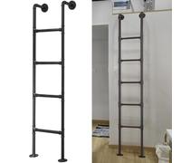 Échelles universelles pour lits superposés doubles 160cm 170cm 180cm 190cm 200cm Échelle de loft en fer forgé noir, Échelle en métal robuste Échelle de sortie de sous-sol pour appartements à domicile(