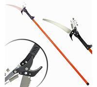 Échenilloir télescopique et scie 35cm FUXTEC FX-TAS35 lame supérieure sécateur élagueur ébrancheur sur perche jusque 290 cm de hauteur pour scier ou cisailler branches