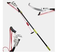 FISHTEC Echenilloir Télescopique de 2,08 à 4,25m à Système de Poulie - Sécateur et Scie - Aluminium et Acier
