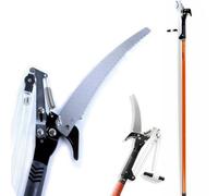 Échenilloir télescopique et scie 35cm FUXTEC FX-TAS35 lame supérieure sécateur élagueur ébrancheur sur perche jusque 290 cm de hauteur pour scier ou cisailler branches