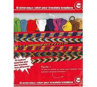BI2L - 12 Echeveaux Coton pour Bracelets brésiliens - Multicolore