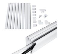 ECHGOEAR Kit de chemin de cordon - Décollez et collez avec cache-câbles de 3 m - Comprend un lot de connecteurs pour personnaliser votre gestion de câbles - Blanc