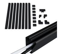 ECHGOEAR Kit de chemins de cordon - Décollez et collez avec cache-câbles de 3 m - Comprend un lot de connecteurs pour personnaliser votre gestion de câbles - Noir