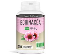 Echinacéa Bio 200 Comprimés 400 mg - Herbes et Plantes, Blanc, 94 g (Lot de 1)