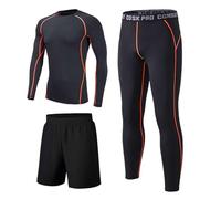 Echinodon Sous-vêtements de sport pour enfants 2 pièces 3 pièces Ensemble de sous-vêtements de compression pour filles et garçons Sous-vêtements fonctionnels pour l'entraînement au football