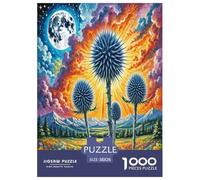 Echinops Sphaerocephalus Puzzles 1000 Pieces Cadeau Unique Fiori Piante Bellissimo Jeu Éducatif Défi Jouet À De Qualité Supérieure Peinture Art pour Adultes Enfants 38x26cm/1000pcs