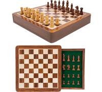 Generique – Échiquier tiroir 25 cm Roi 45 mm – Bois magnétique, pièces acacia et buis