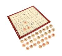 Échiquier avec Boîte de Rangement Intégrée Chinois en Bois Pliable