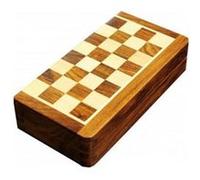 Echiquier : Coffret Patiné Echecs Magnétique 25cm Multicolore G