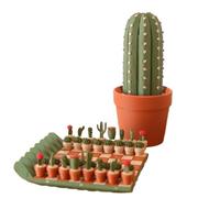 Échiquier de Voyage Portable Enroulable en Forme de Cactus, décorations de Bureau imprimées en 3D, Jeux d'échecs magnétiques pour et Adultes