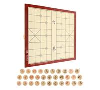 Échiquier en Bois Chinois avec Boîte de Rangement Intégrée Pliable