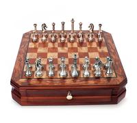 Échiquier haut de gamme 30,5 cm/12 pouces, jeu d'échecs international avec pièces en métal, comprenant 2 reines supplémentaires. divers cadeaux de Noël. 1 set