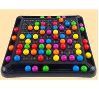 Échiquier Intellectuel Duel Double, 80 Pièces Rainbow Ball Elimination Chess Game, Intellectual Chessboard Dual Duel Jeux de Société D'association de Perles pour Enfant et Adultes