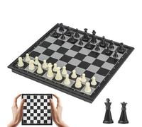 Echiquier Jeu d'échecs Magnetique - échiquier Pliable - Portable de Voyage Jeux d'echec - Echequier Chess Board pour Enfants et Adultes (15x15cm)