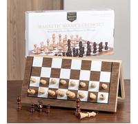 Echiquier Magnetique, Deluxe Pliable Jeux D'Échecs, Portable Chess Board Voyage, Pieces Aimanté, Echecier pour Enfants et Adultes