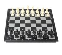Echiquier Magnetique Jeu d'Échecs Voyage Jeux d'Echec Pliable Jeu Echec Voyage Échiquiers Noir et Blanc Portable Chess Board avec Échecs pour Les Enfants et Adultes (25x25 cm)