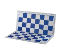Échiquier plastique pliant en 2, bleu et blanc - échiquier de tournoi de taille 6