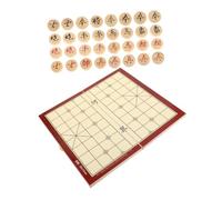 Échiquier Pliable Chinois en Bois avec Rangement Intégré, Jeu Xiangqi