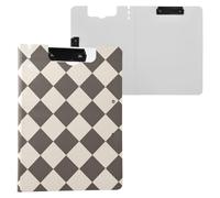 Échiquier pliable marron beige A4 porte-bloc double clips métalliques porte-stylo bureau avec housse