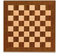 Échiquier Professionnel En Bois - Blanc Et Marron - Design Élégant - Robuste Et Durable Fait À La Main - Jeux De Société
