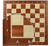 Échiquier professionnel en bois, n° 4, 5 et 15,2 à 4,4 cm, 5,1 cm et 5,7 cm - Incrustation (5,7 cm, notation)