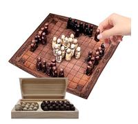Échiquier - Résine 22x22cm | Pièces d'échecs | Jeu De | Ensemble de Table Compact pour Les Amateurs de Jeux de Table, de Jeux familiaux et d'exercices mentaux Quotidiens