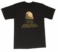 ECHJCG Dawn of The Dead Distressed Zombie Head Black T T-Shirts à Manches Courtes New Romero Movie Black(Medium)