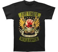 ECHJCG Five Finger Death Punch Men's Locked and Loaded T-Shirt Black(Small)